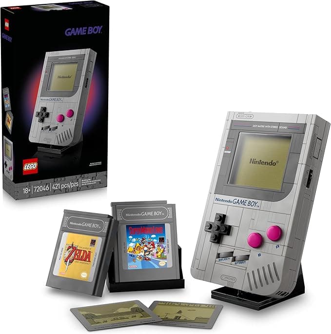 LEGO Super Mario Game Boy - Retro Building Sets for Adults, Ages 18+ - Gifts for Birthdays - Collectible Model with Game Paks and Display Stand - 72046 : Toys & Games